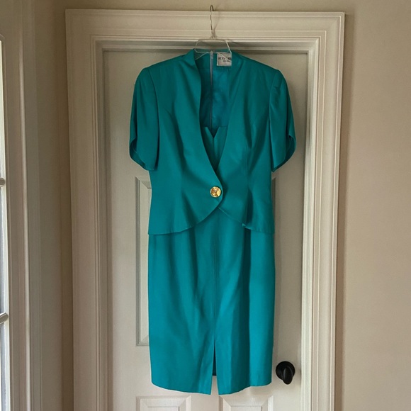 VINTAGE Alvin Bell dress with attached jacket - Picture 1 of 4